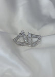Aretes triángulo con brillos