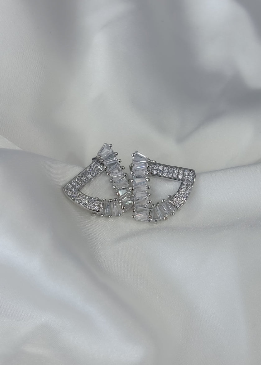 Aretes triángulo con brillos