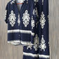 Conjunto blusa y pantalón grecas