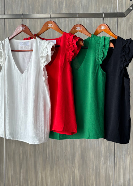 Blusa manga con olanes