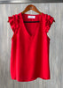 Blusa manga con olanes