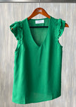 Blusa manga con olanes