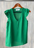 Blusa manga con olanes