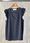 Blusa manga con olanes