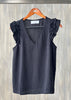 Blusa manga con olanes