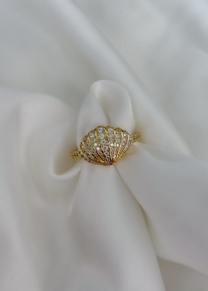 Anillo conchita con brillos