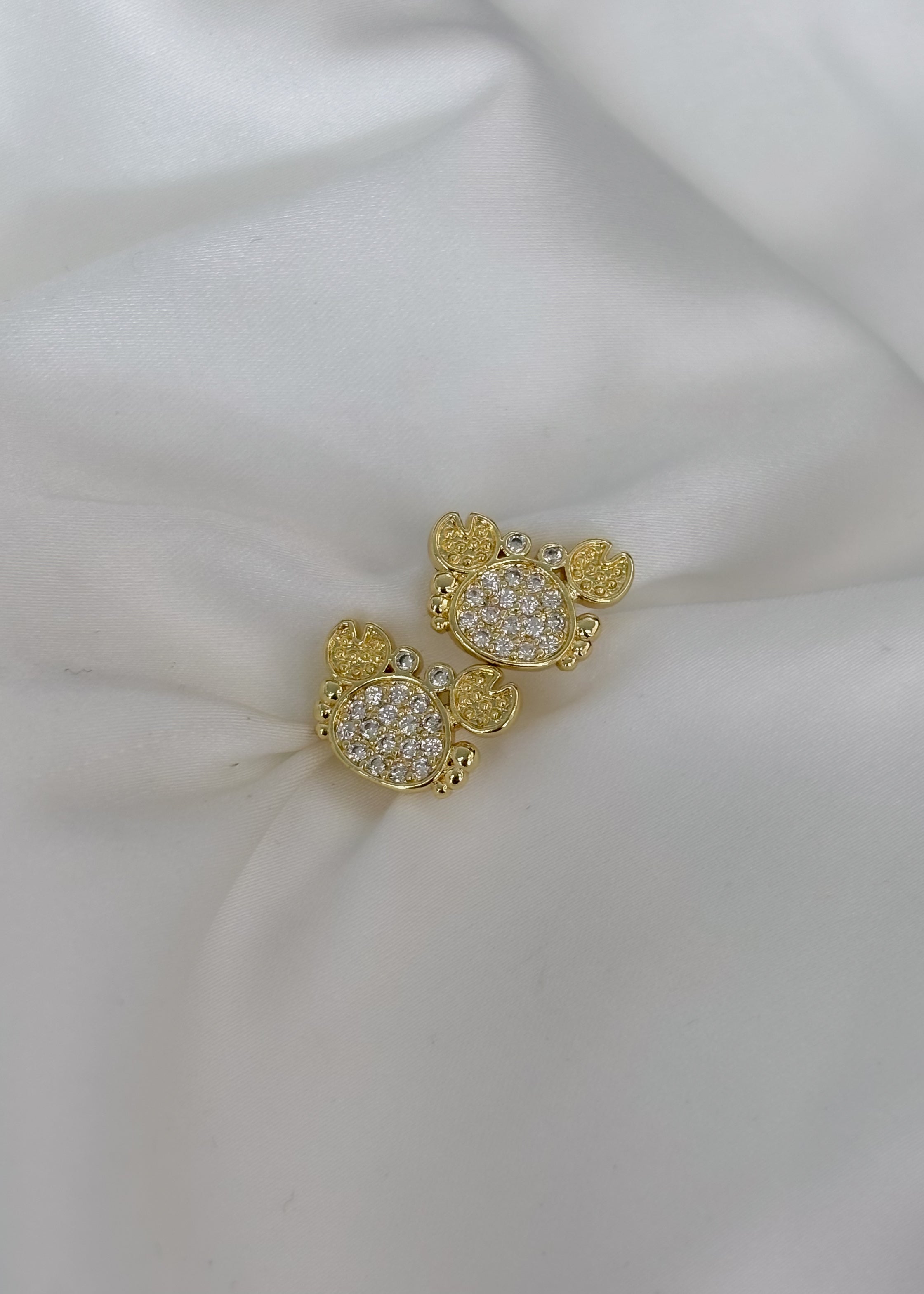 Aretes cangrejo brillos