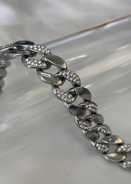 Pulsera con eslabones pequeños y brillos