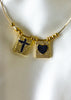 Cadena corazón y cruz