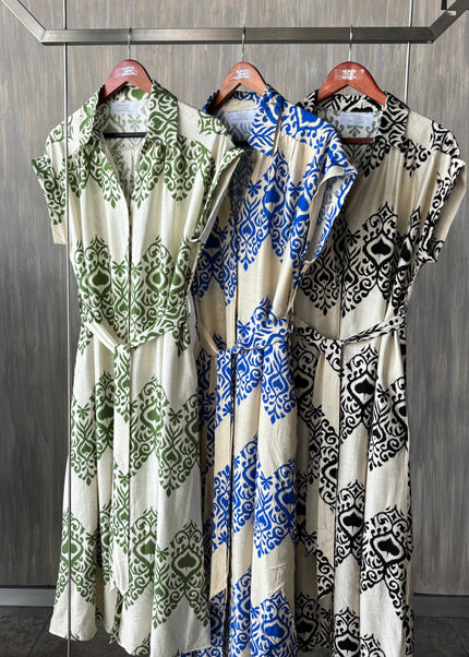 Vestido camisero grecas