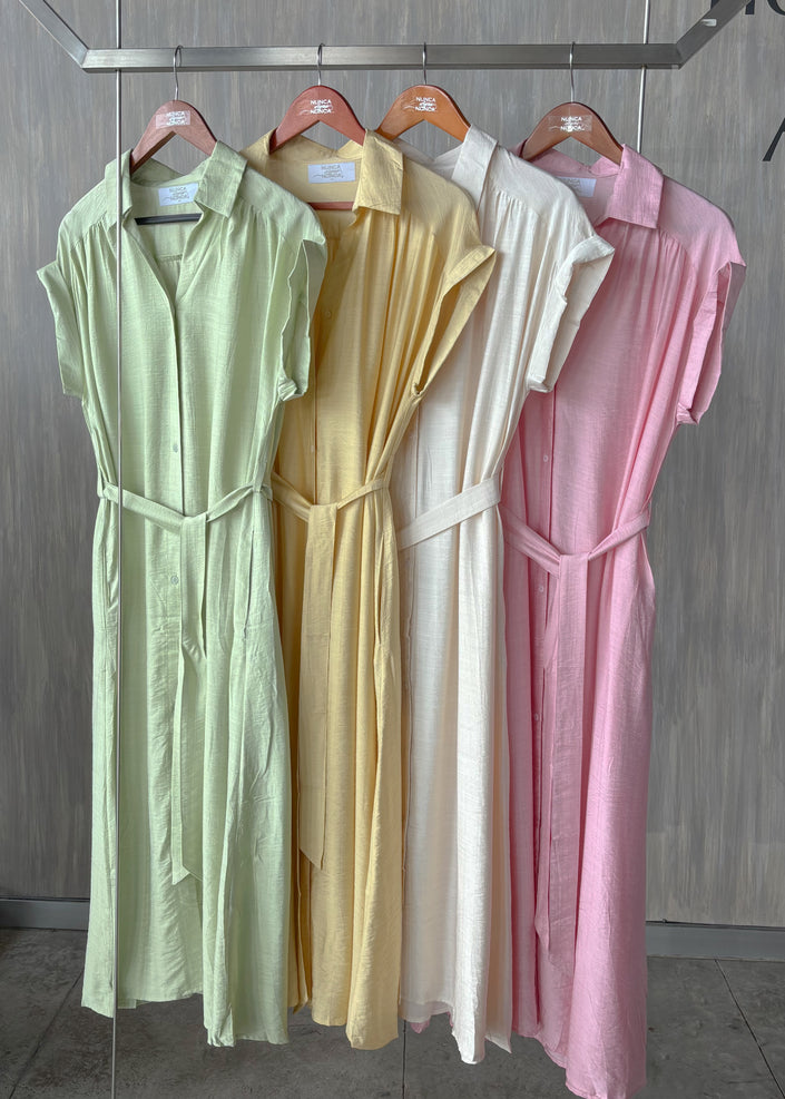 Vestido camisero colores pastel