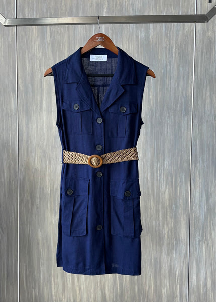 Vestido cargo con cinturón