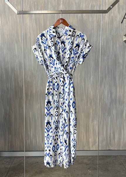 Vestido camisero con estampado