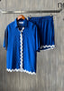 Conjunto blusa y short con olanes
