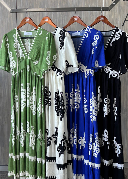 Vestido camisero cuello en V