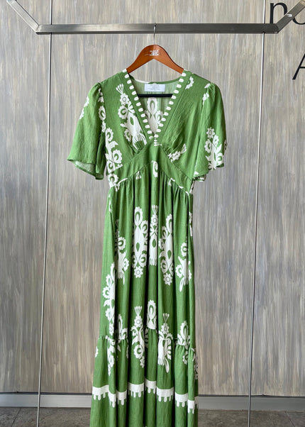 Vestido camisero cuello en V