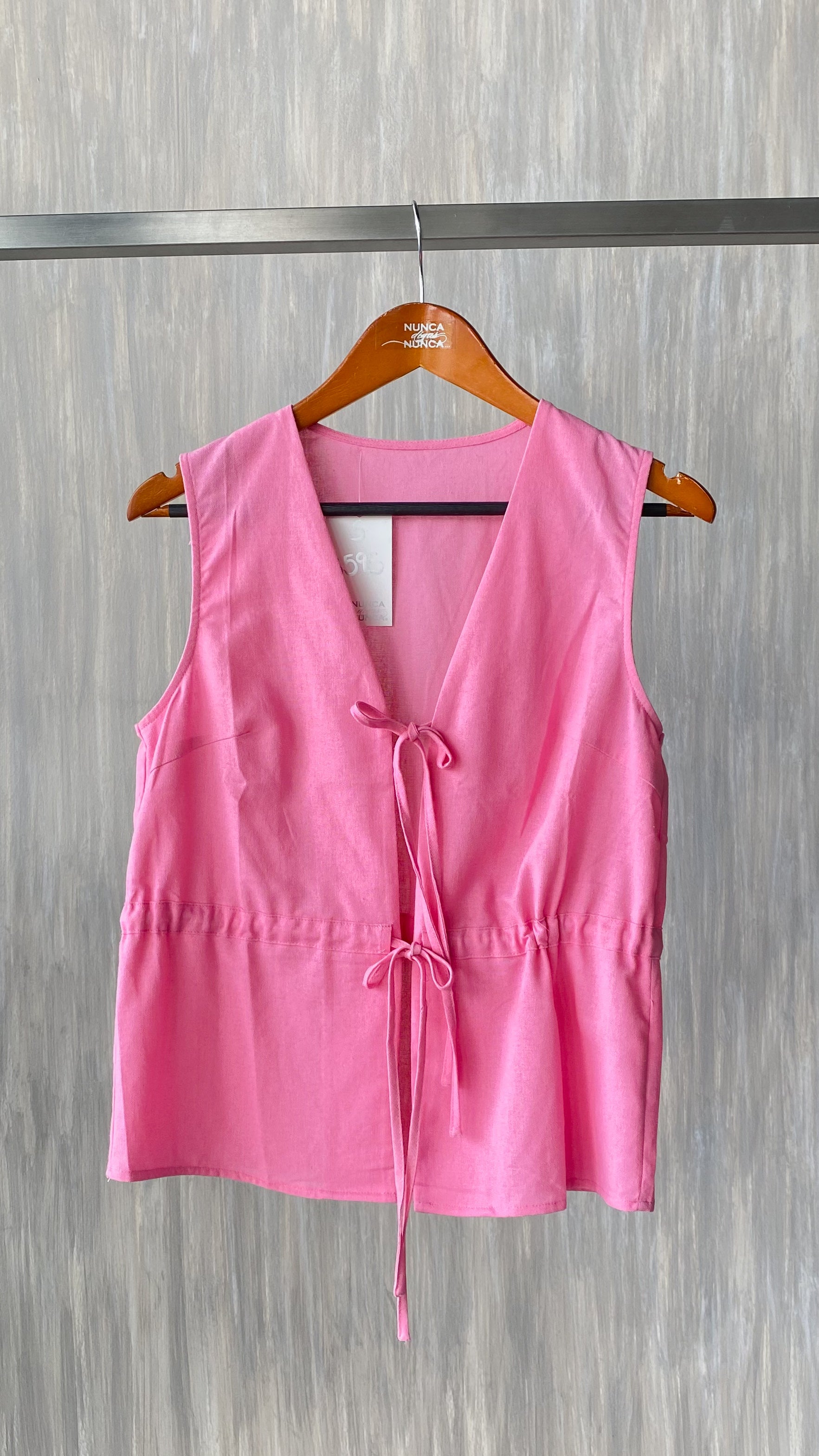 Blusa de lino manga cero