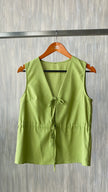 Blusa de lino manga cero