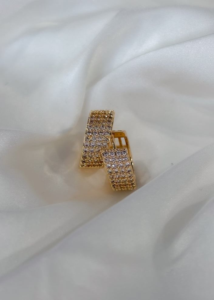 Arracadas brillos diagonal