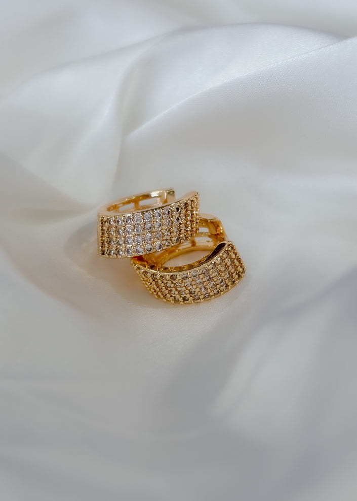 Arracadas brillos diagonal