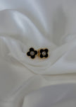 Aretes trébol con brillo