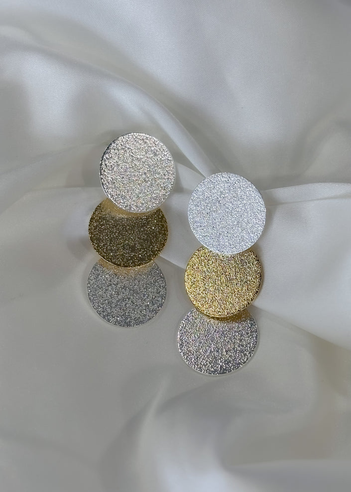 Aretes bicolor 3 circulos