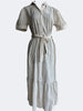 Vestido camisero largo de rayas