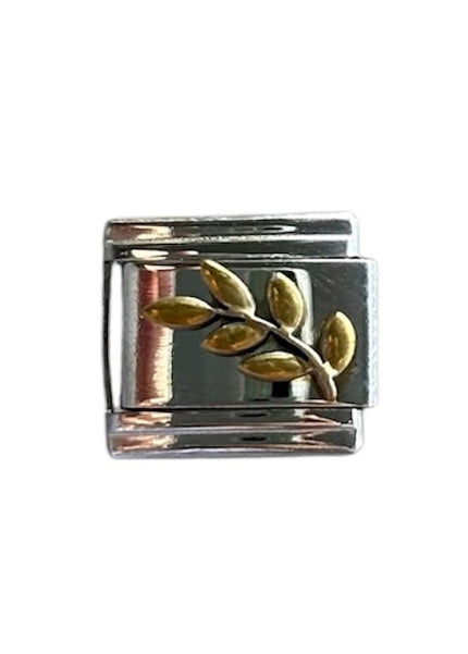 Charm hojas doradas