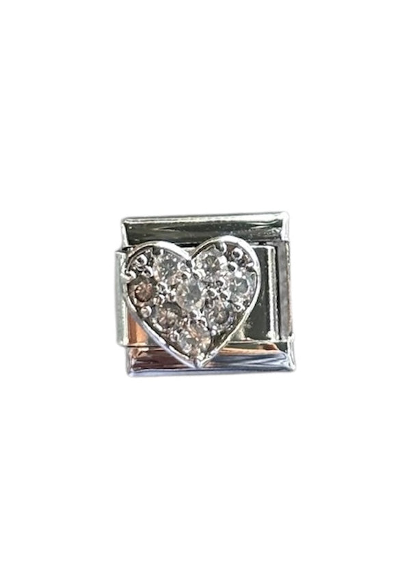 Charm corazón con brillos
