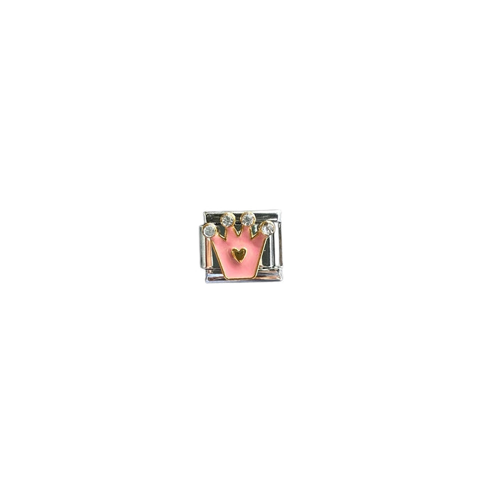 Charm corona rosa