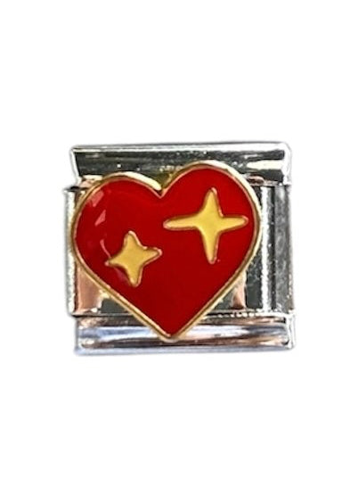 Charm corazón brillante