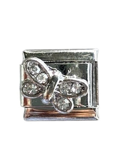 Charm mariposa con brillos 3D