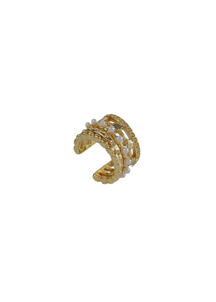Earcuff estrellas y perlas
