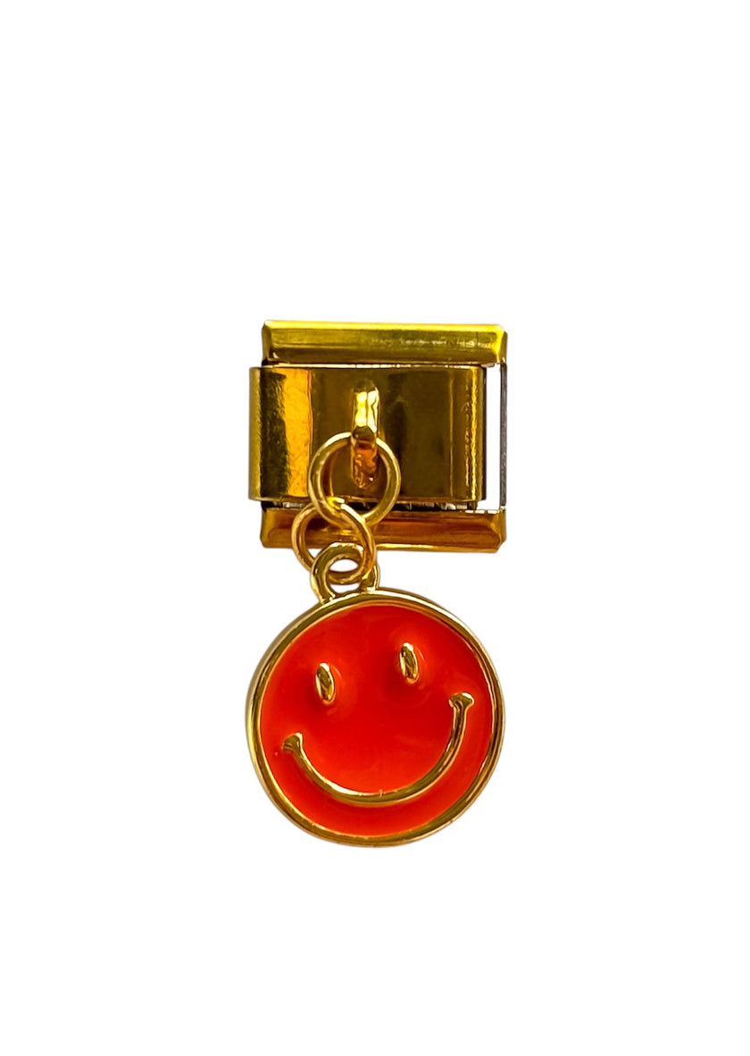 Charm con dije happy face colores