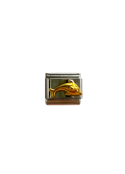 Charm delfín dorado