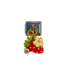 Charm con dije fresa y flor