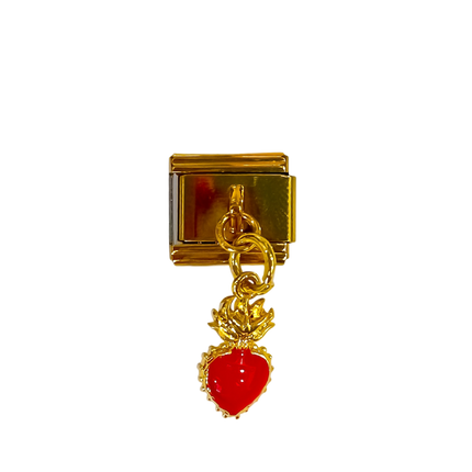 Charm con dije mini corazón