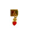 Charm con dije mini corazón