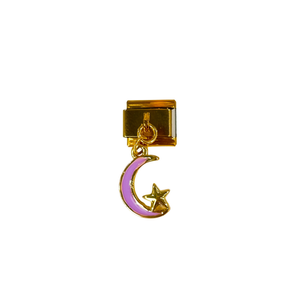Charm con dije luna y estrella