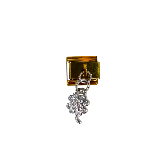 Charm con dije trébol mini