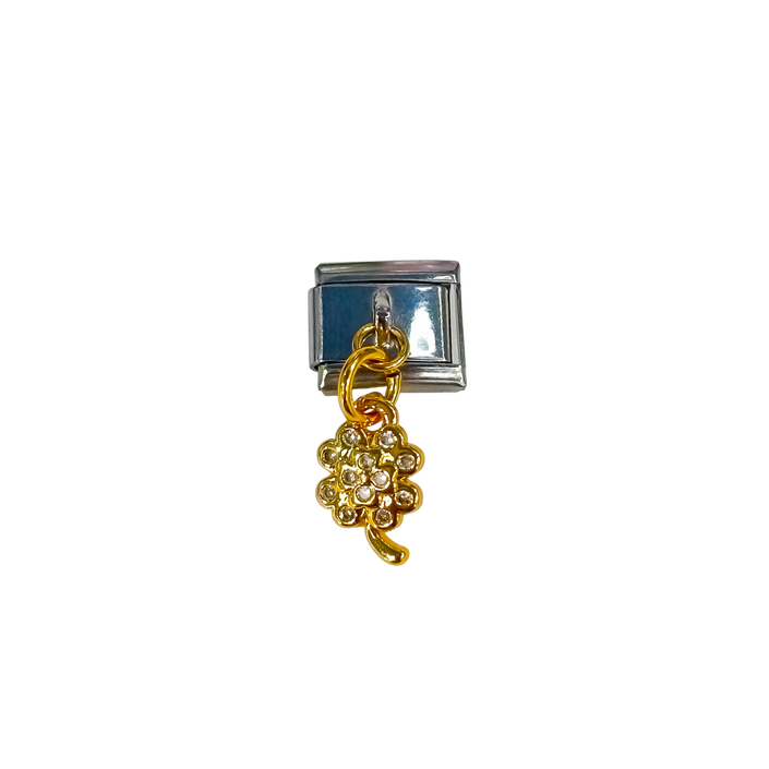 Charm con dije trébol mini