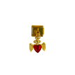 Charm con dije corazón con alas