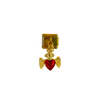 Charm con dije corazón con alas
