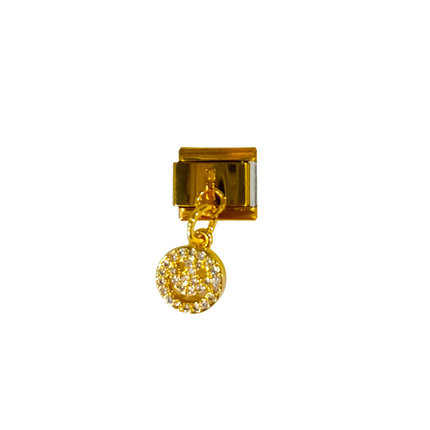 Charm con dije happy face brillos mini