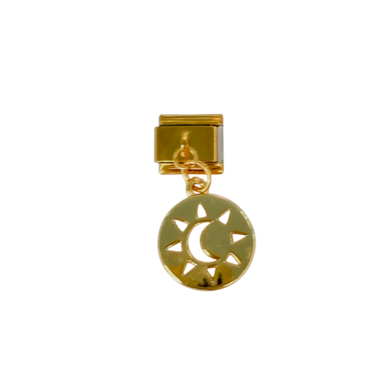 Charm con dije sol y luna