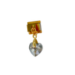 Charm con dije piedra corazón