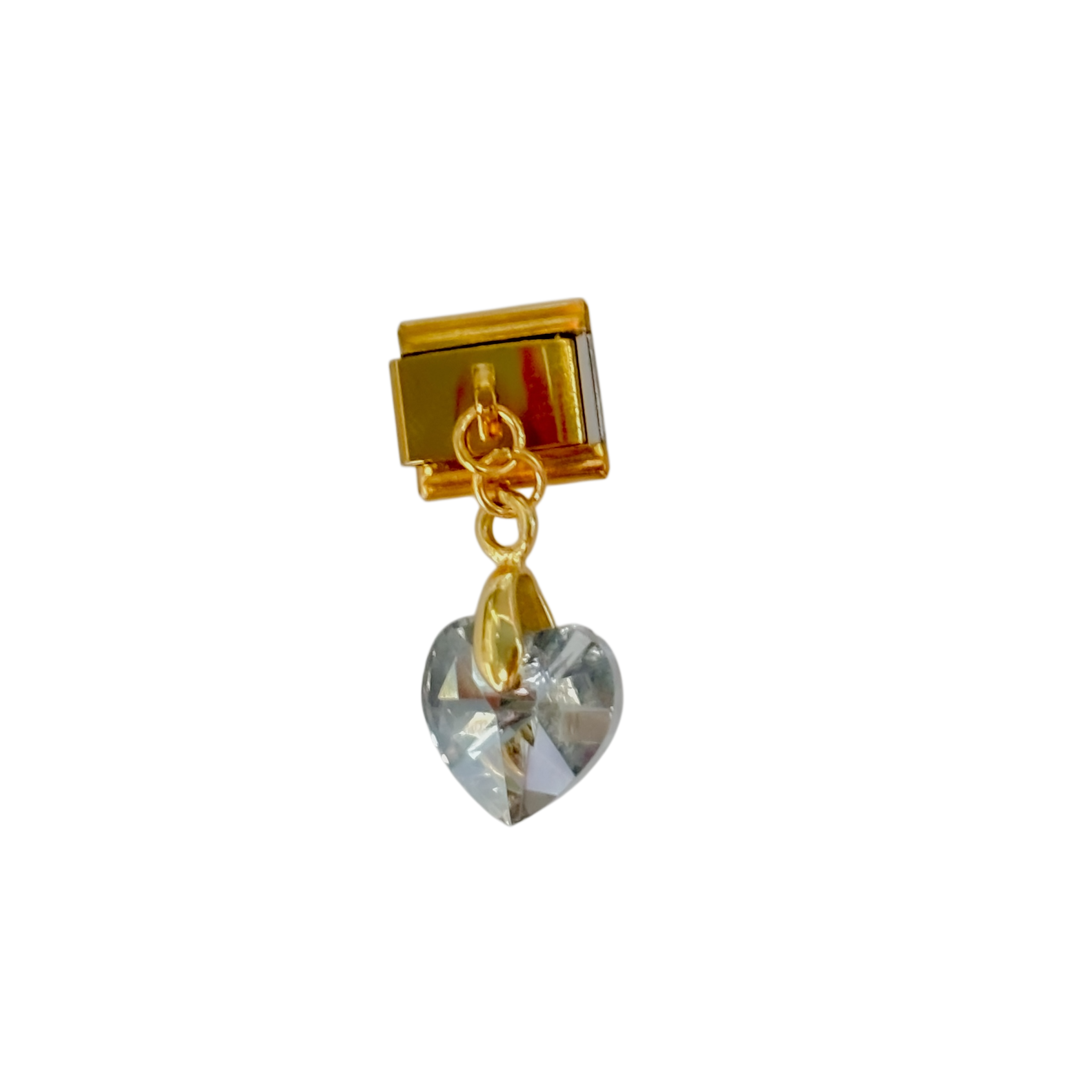 Charm con dije piedra corazón