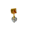Charm con dije piedra corazón