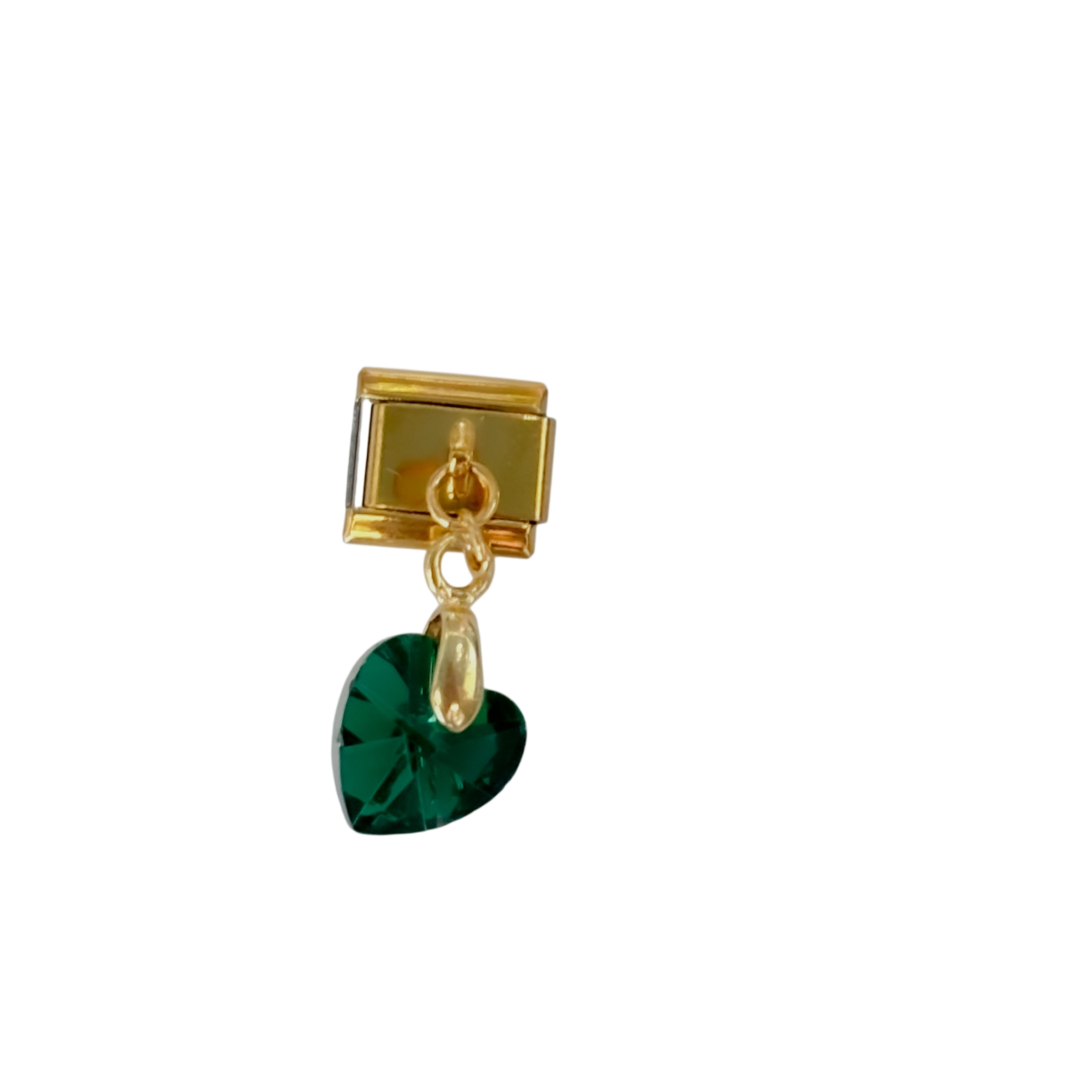 Charm con dije piedra corazón