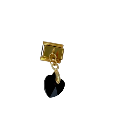 Charm con dije piedra corazón
